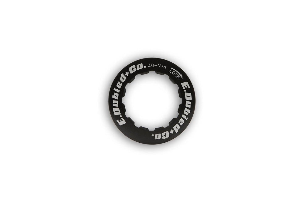 Dubied Monoblock Locknut black - 11t / 12t - Shimano tread - E.Dubied+Co